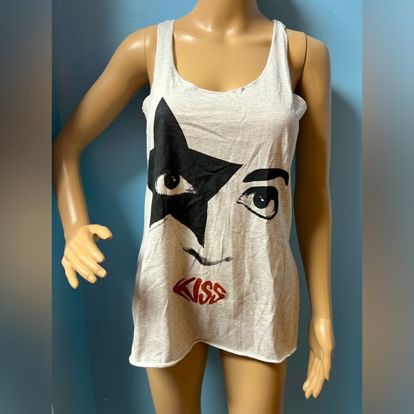 NEW KISS Paul Stanley STARCHILD LIPS TANK WOMEN Tank Top Muscle Music Band Tee - Picture 2 of 6